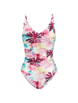 Dámské jednodílné plavky Summer Fleur OP 01 - Triumph kombinace temně růžové (M020) 044D