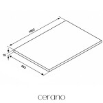 CERANO - Deska pod umyvadlo Adele - dub Cannolo Cremona - 100,2x1,8x45,3 CER-270361