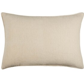 Ib Laursen Prošívaný povlak na polštář Double Weaving 60 × 90 cm, krémová barva, textil