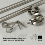 Roztažitelná garnýž 107-305 cm Umbra BLOSSOM - stříbrná