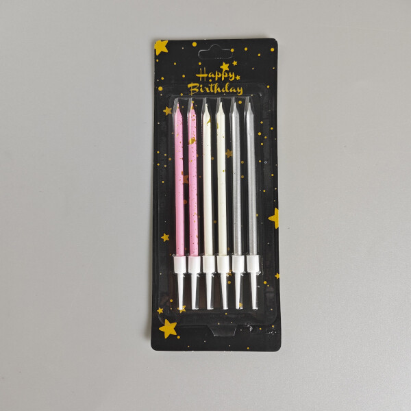 Cake star Dortové svíčky STAR 2 barevné 6ks