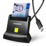 AXAGON CRE-SM4NC, USB-C čtečka kontaktních karet Smart Card (eObčanka), stojánková, kabel 1.2 m (CRE-SM4NC)