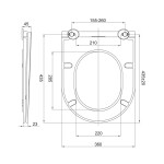 Mereo WC set - Rimless WC oblé, modul pro sádrokarton, bílé oválné tlačítko MM02NSETRS210