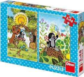 Krtek a kamarádi: puzzle 2x48 dílků