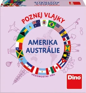 Dino Cestovní hra Poznej vlajky - Amerika a Austrálie