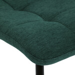 Židle jídelní, zelená látka, černý kov