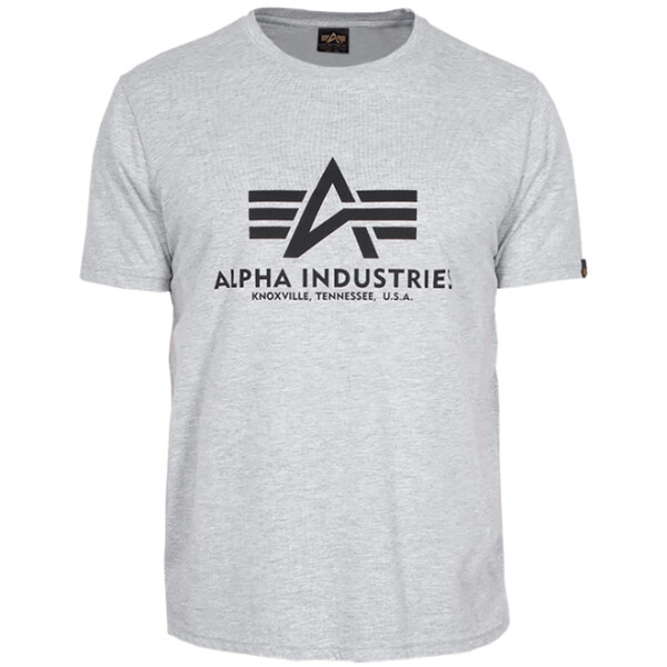 Alpha Industries Tričko Basic T-Shirt šedé melírované L