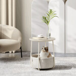 Odkládací stolek 45x45x50cm, mdf, kašmír, AKF-E1023 CRM