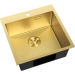 MEXEN - Solix ocelový dřez 1-bowl 500 x 500 mm, zlatá 6407501000-55