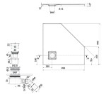 CERSANIT - Sada B545: sprchová vanička pětiúhelník TAKO SLIM 90x4 + sifon VIR S601-129
