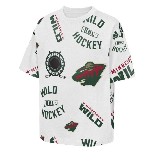 Outerstuff Dětské tričko Minnesota Wild NHL Unstoppable All Over Print Short Sleeve Elevated Velikost: Dětské XL (170 – 176)