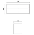 CERSANIT - Umyvadlová skříňka CREA s deskou 120, dub S931-004