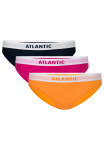 Dámské kalhotky Bikini ATLANTIC 3Pack - tmavě modrá, růžová, oranžová Velikost: XL