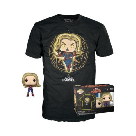 Funko POP Tee: Marvel - Captain Marvel (velikost trička L)