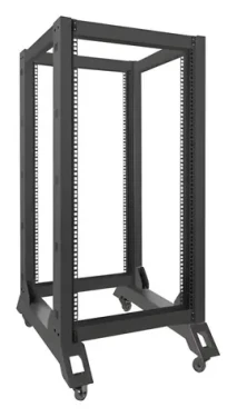 Lanberg Open Rack 22U černá / Stojanový rozvaděč / 19" / 600×800 mm / nosnost 600 kg (OR01-6822-B)