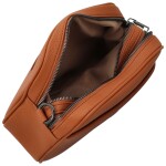 Trendy dámská koženková crossbody kabelka Karlita, hnědá