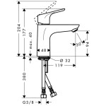 HANSGROHE - Focus E2 Umyvadlová baterie, LowFlow 3,5 l/min, chrom 31513000