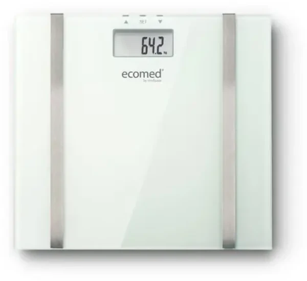 Medisana Ecomed BS-70E bílá / Osobní váha / analýza tuku, svalů a kostí / nosnost 180 kg / sklo (23501)