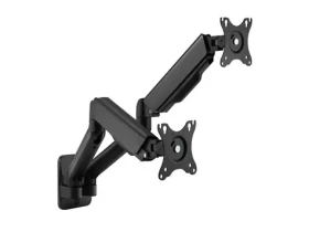 Equip černá / Nástěnný držák pro dva monitory / 17"-32" / nosnost 9 kg / VESA 75-100 mm / otočný 180° (650138)
