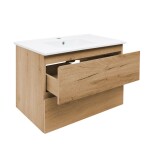 Koupelnová skříňka 2 zásuvková s umyvadlem SAT B-Way 79x50x45 cm dub mat BWAY280OAKU4BI BWAY280OAKU4BI