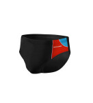 Pánské plavky slipy 402 - Sesto Senso černá s červenou 3XL