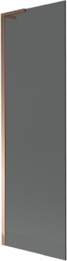 MEXEN/S - Next L vanová zástěna FIX 60 x 150, grafit, růžové zlato 895-060-000-03-40-60