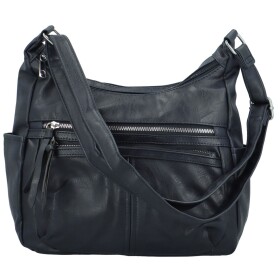 Stylová dámská koženková crossbody kabelka Palmira, tmavě modrá