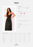 Výjimečné šaty Agatya dress Obsessive černá