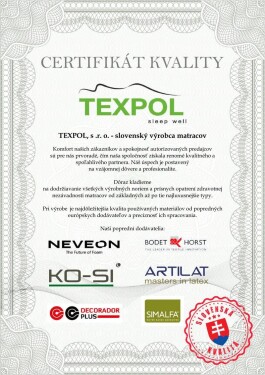 TEXPOL Matrace PREMIUM HARD ROZMĚR: 80 x 195 cm - ATYP