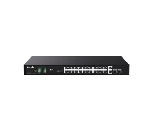 Tenda TEG1128P-24-410W (24xPoE 802.3af/at 10/100/1000Mbps, Uplink 2xRJ45 + 2xSFP) 370W EDF_1049025