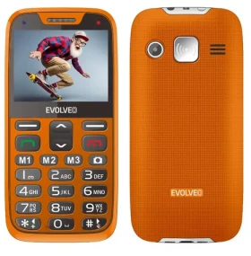 EVOLVEO EasyPhone XR + stojánek oranžová / 2.3" / SOS / Bluetooth / FM / microSD (EP-601-XR-OR)