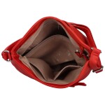Trendy dámská koženková crossbody kabelka Rebecca, červená