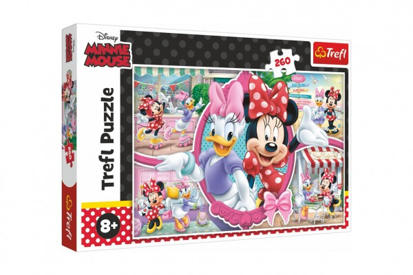 Trefl Puzzle Minnie na nákupech / 260 dílků Panoramatické