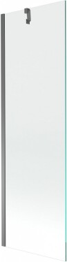 MEXEN/S - Next vanová zástěna FIX 60 x 150, transparent, grafit metal 895-060-000-00-00-95