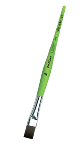 Štětec DaVinci zelený plochý 374 - 16