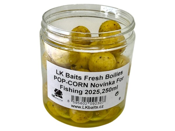 LK Baits Fresh Boilies Popcorn 250ml,LK Baits Fresh Boilies Popcorn 250ml