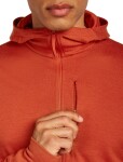 ICEBREAKER Mens 260 Quantum IV LS Zip Hood, Agate (vzorek) velikost: M