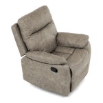 TV a relaxační křeslo s manuálním ovládáním, potah lanýžová látka v dekoru vintage