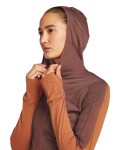 ICEBREAKER Wmns Mer 200 Realfleece Descender LS Zip H, Dusty Clay/Carob/Cb (vzorek) velikost: S