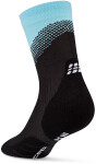 CEP dámské běžecké kompresní vysoké ponožky EDT. SPLIT - blackl/light blue Velikost: IV (Vel. chodidla 40-43)