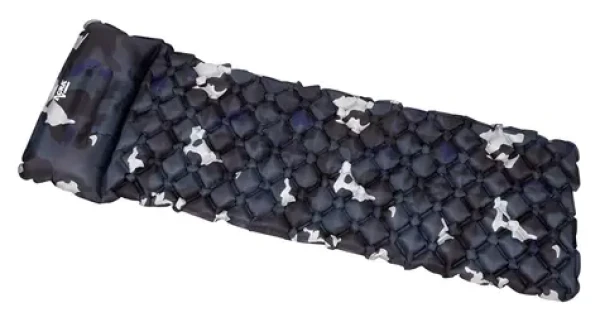 Acra L140M šedobéžová maskovací / Nafukovací karimatka / s polštářkem / 5 cm (05-L140M)