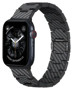 Pitaka Carbon Fiber Link Band Retro / Řemínek / Apple Watch 42/44/45/49 mm / karbonové vlákno (AWB2311)