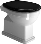 GSI - CLASSIC WC sedátko, Soft Close, černá/chrom MSC87CN20