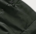 Dámská zimní bunda parka v army barvě s kožešinovou podšívkou (m-21501) odstíny zelené XL (42)