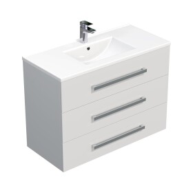 Koupelnová skříňka s umyvadlem SAT Cube Way 100x76,5x46 cm bílá lesk CUBE461003BIMOD CUBE461003BIMOD