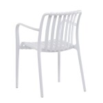 Židle jídelní, stohovatelná, bílý plast
