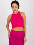 Fuchsiový proužek crop top od Margo RUE PARIS