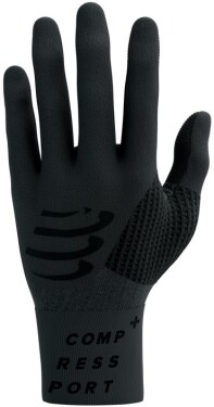 Compressport rukavice 3D Thermo černá/šedá - Běžecké rukavice Compressport 3D Thermo Gloves - Asphalte/Black Velikost textilu: L/XL