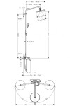 HANSGROHE - Croma 220 Sprchový set Showerpipe 220 s baterií, 1 proud, chrom 27222000
