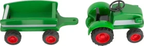Legler Dřevěný traktor s vlečkou zelená